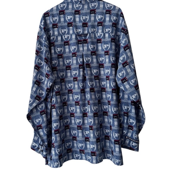 Phat Farm logo blue red vintage Y2K long sleeve button down 3XL - Picture 2 of 6